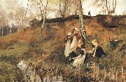 Hector Caffieri The Primrose Gatherers oil painting